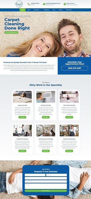 Fay's Affordable Carpet Cleaning Website Design, Rockford, IL
