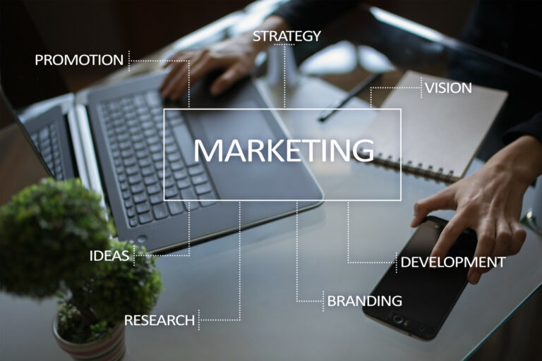 Marketing Campaigns - Marketing business concept on the virtual screen.